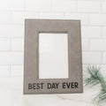 Best Day Ever Picture Frame - Leather Photo Frame, GIft for Her, Birthday gift for friends