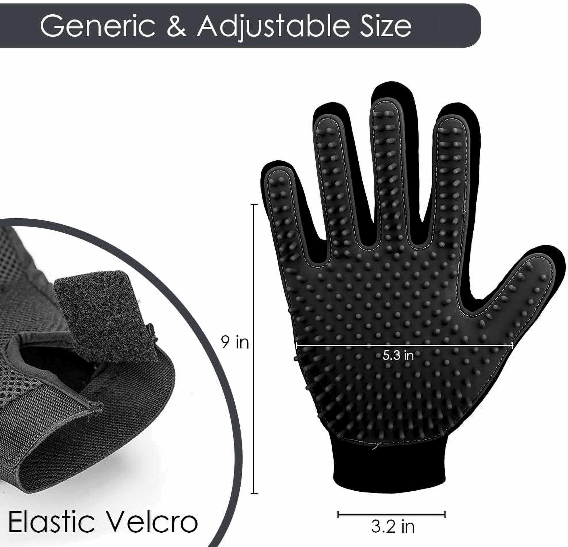 Silicone Pet Grooming Gloves – Fur Remover Mittens, 1 Pair