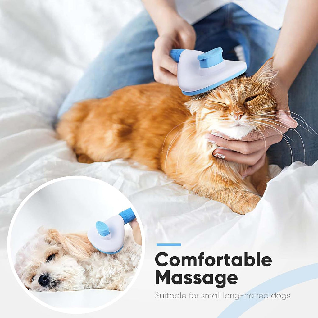 Self-Cleaning Pet Slicker Brush for Dogs, Cats & Rabbits
