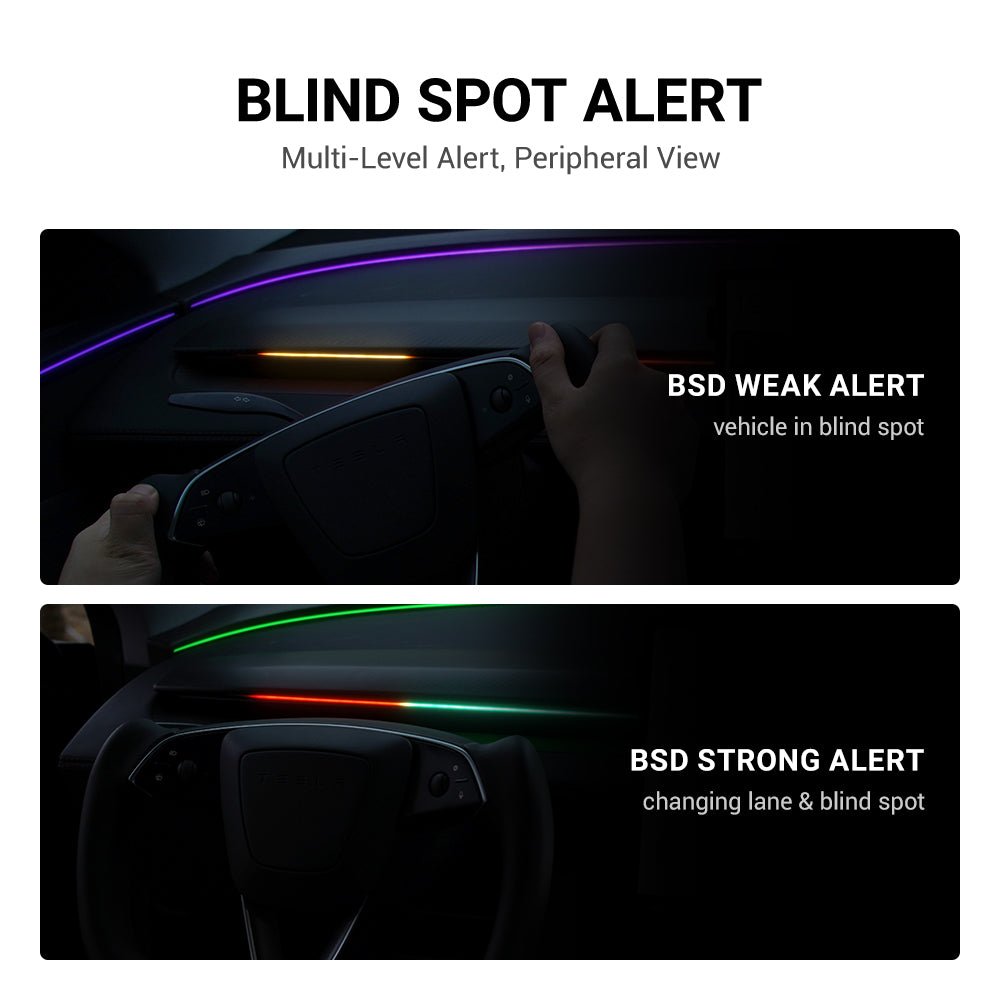 TESERY NeuroLight丨Model 3/Y Dashboard RGB Lights with Integrated BSD System