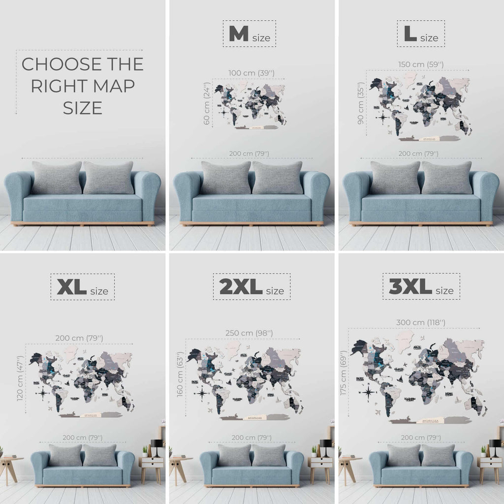 Bundle: Colored Map and Flags Pins