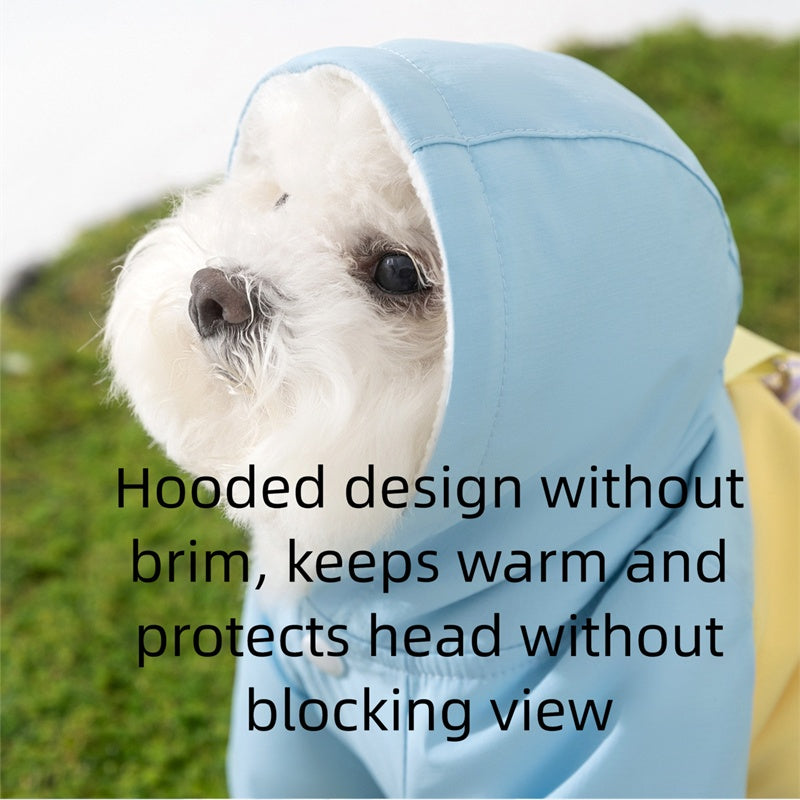 Winter Three-in-one Anti-collision Color Fleece Jacket For Small And Medium-sized Dogs, Bichon Frise Windproof High-end Four-legged Pet Clothing