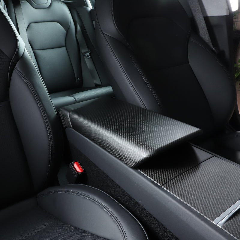 Carbon Fiber Armrest Cover For Model 3 Highland / Model Y Juniper / Model YL