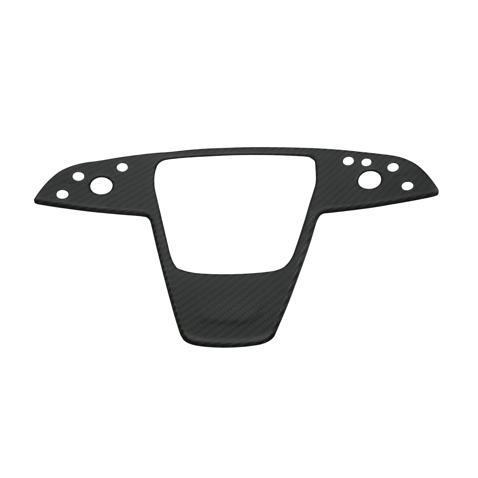 Carbon Fiber Yoke Steering Wheel Trim Panel Cover for Model S/X 2021+