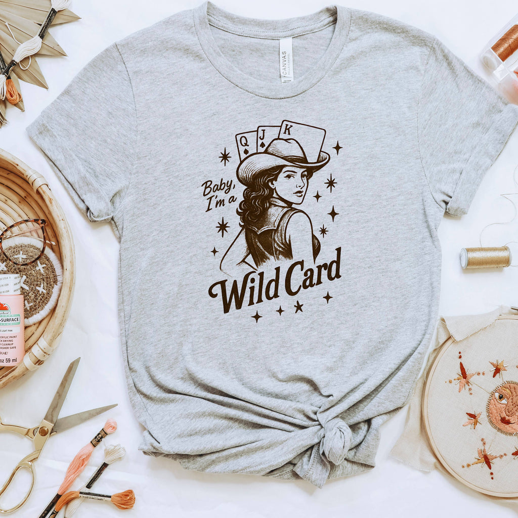 Baby, I'm a Wild Card Graphic Tee | Retro Western Cowgirl