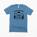 Camping Shirt Camp Beer Bottle Campfire T-shirt Weekend Forecast Camping with a Chance of Drinking