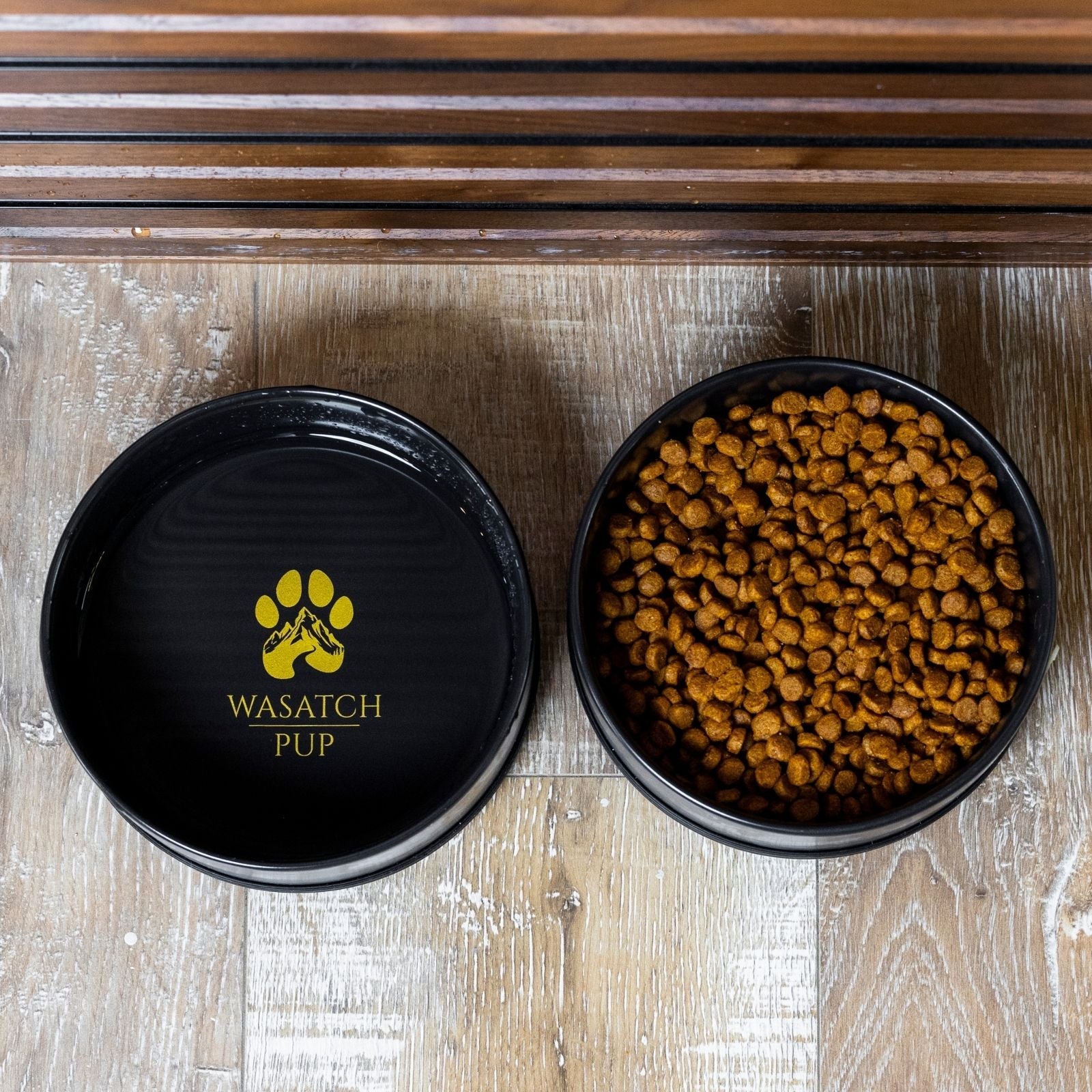 Limited Edition Black & Gold Marble Ceramic Dog Bowl