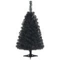 36 Inch Unlit Artificial Christmas Mini Tree with Plastic Stand-Green