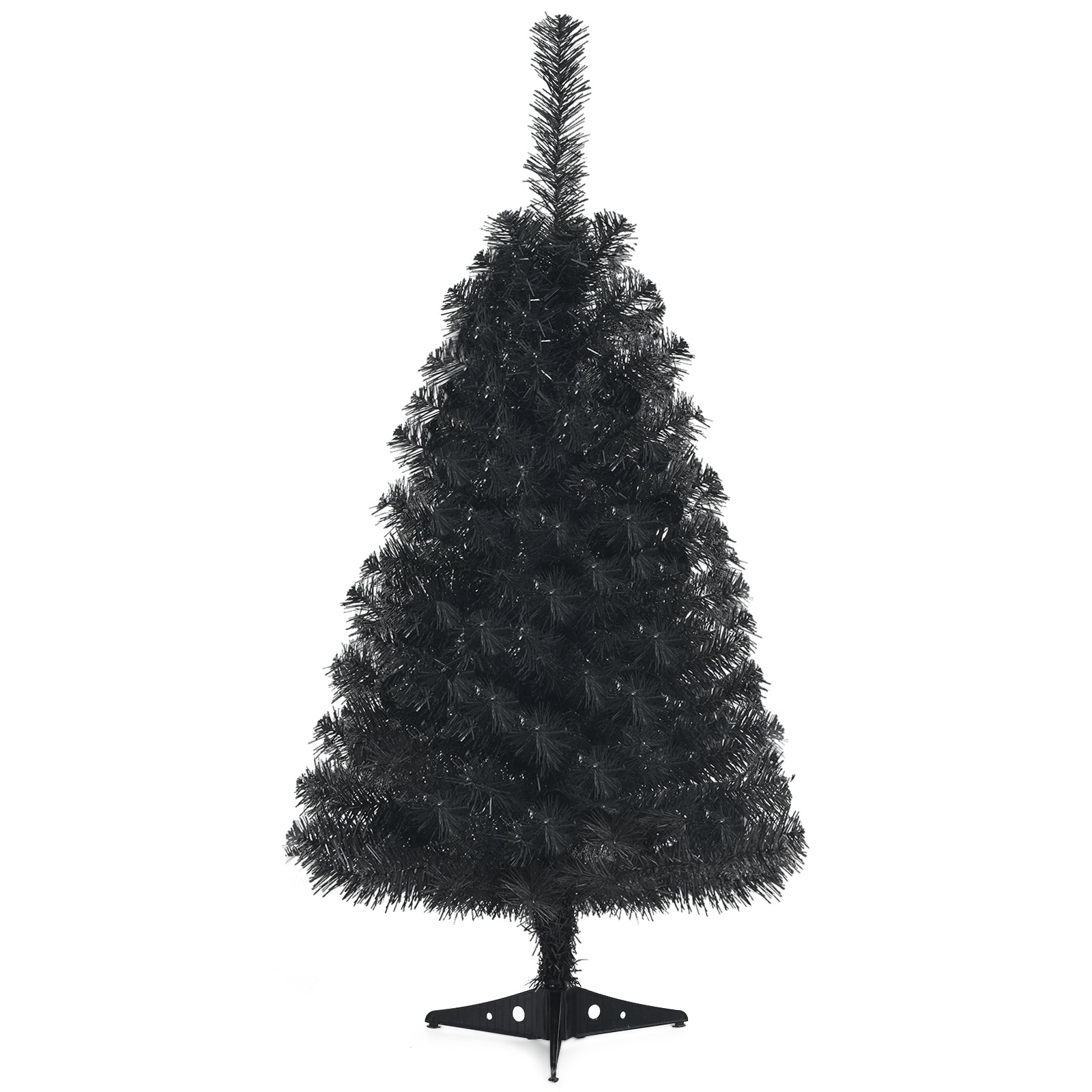 36 Inch Unlit Artificial Christmas Mini Tree with Plastic Stand-Green