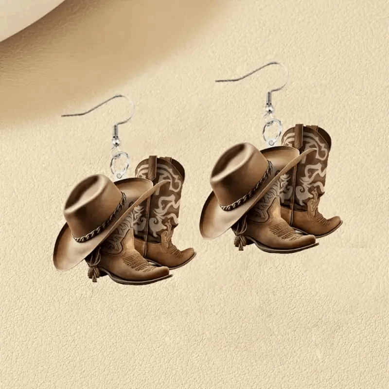 Fall Fashionista 3-Piece Set: Fringe Crossbody Bag + Cowboy Boot Earrings + Makeup Sponges