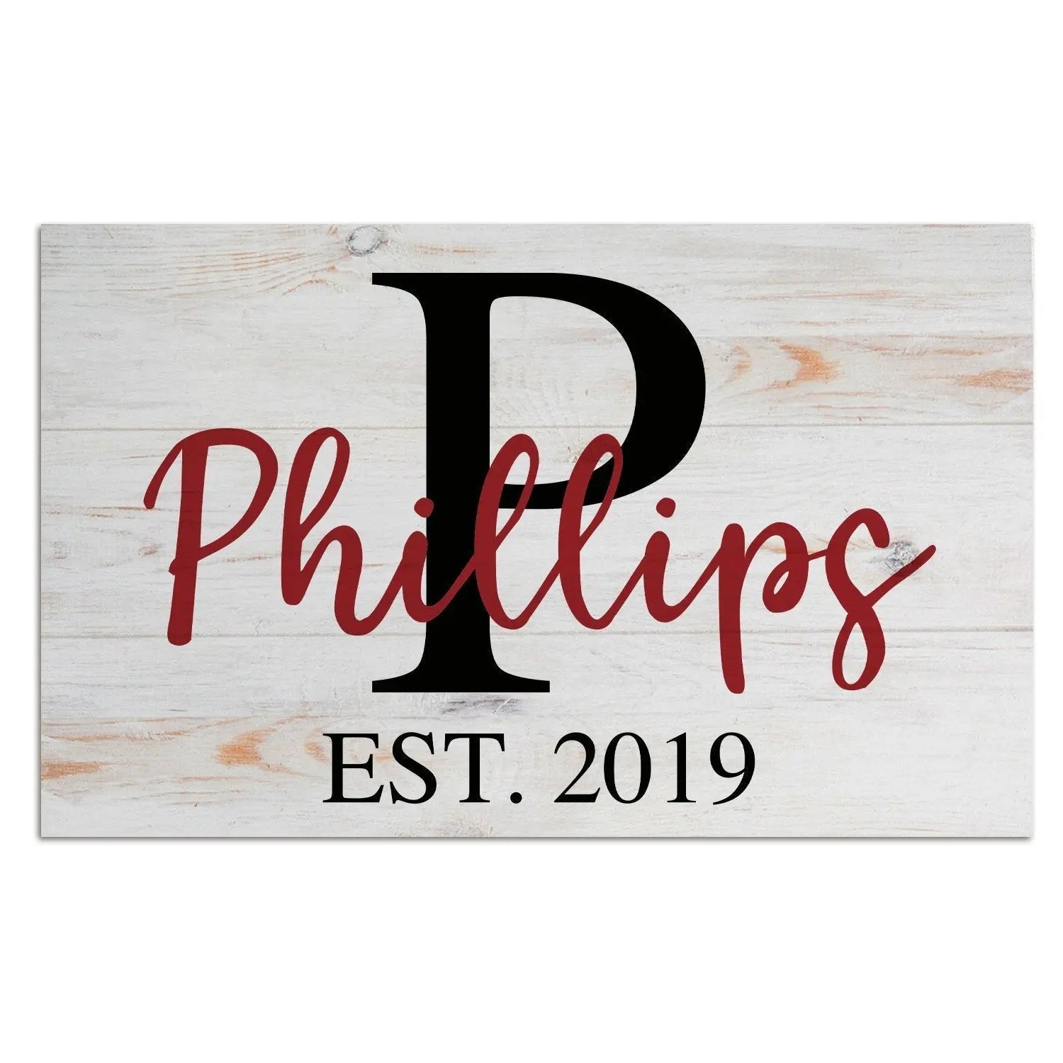 custom wedding sign - rustic wedding sign - family name sign