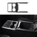 Cybertruck Center Console Cup Holder ABS Carbon Fiber Style Protective Overlay