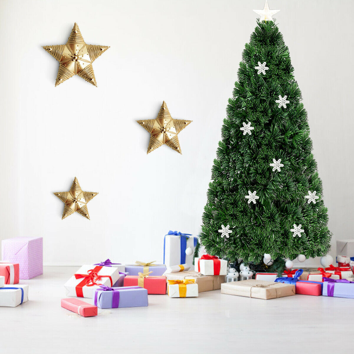 LED Optic Artificial Christmas Tree with Snowflakes
