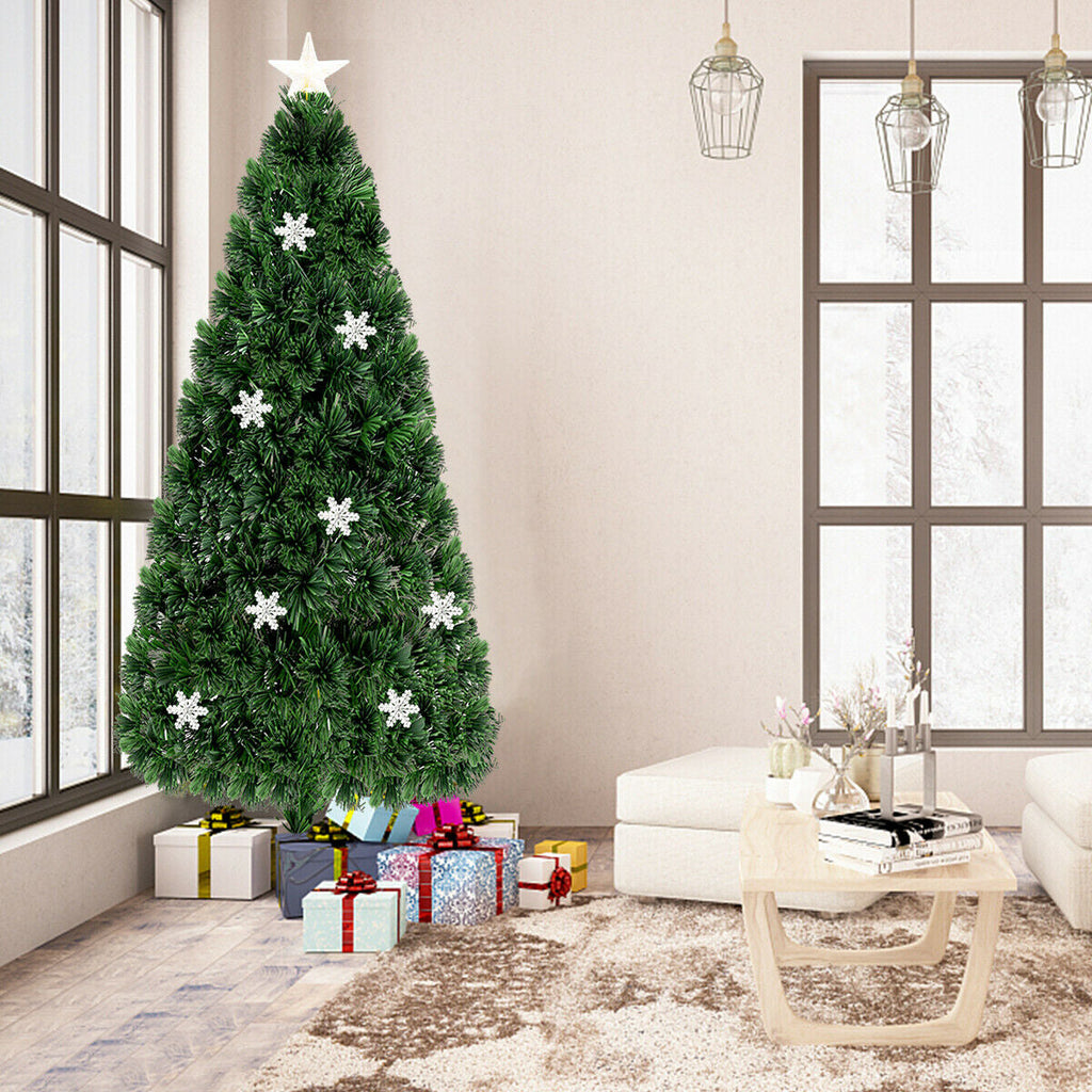 LED Optic Artificial Christmas Tree with Snowflakes