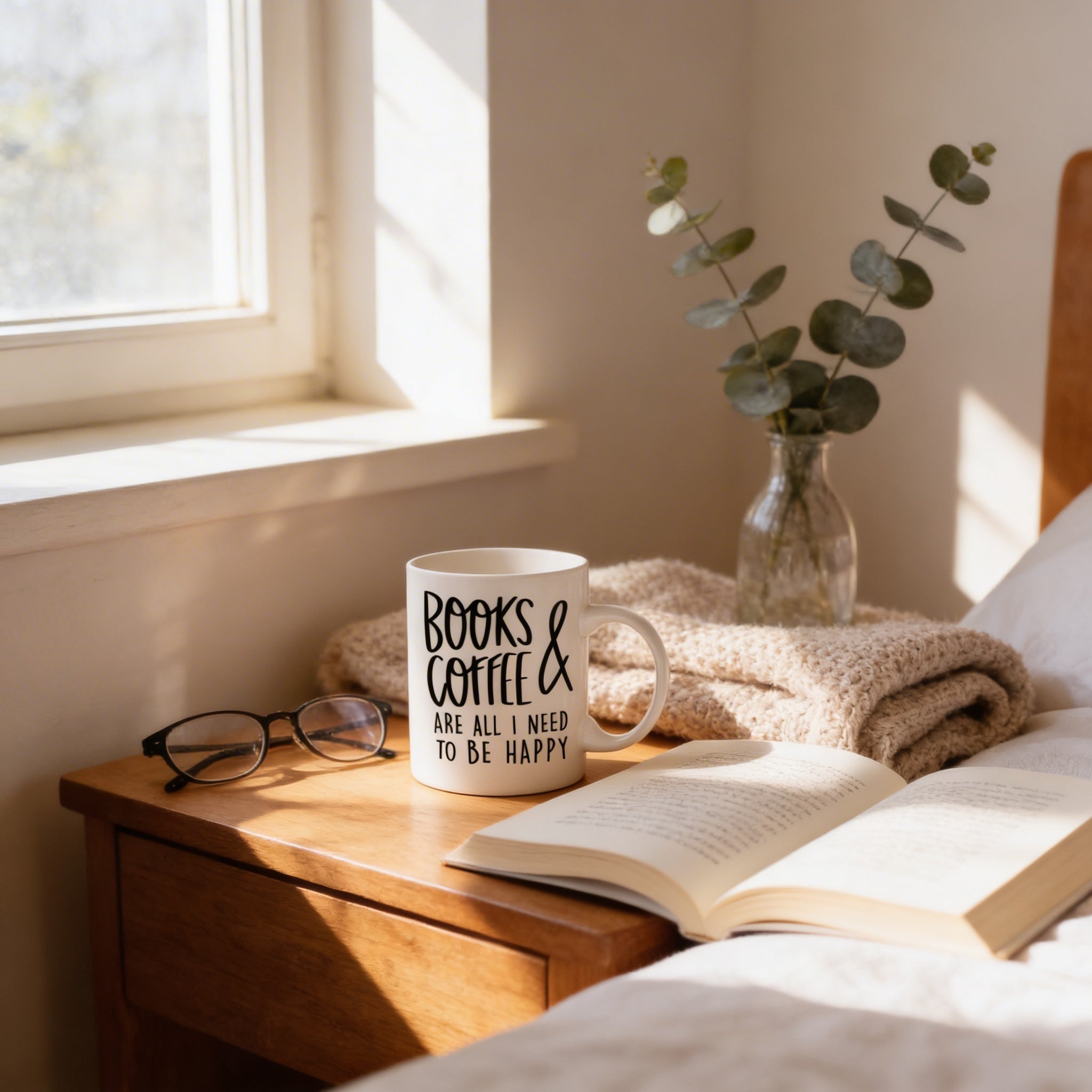Book Lover Mug - Ceramic Coffee Mug for Book Club Gifts & Reader Gift Ideas 11 oz or 15 oz