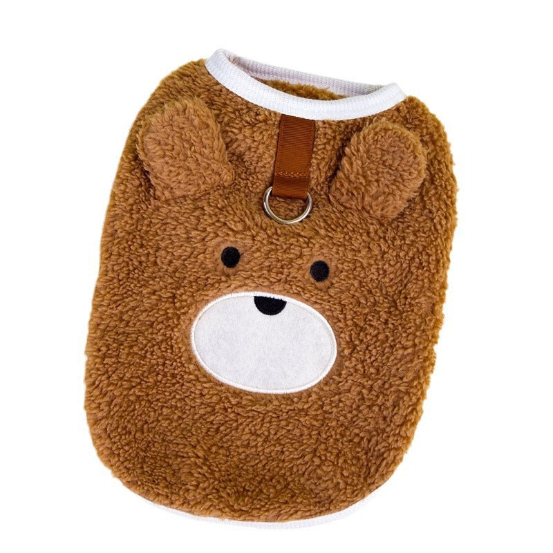 Fleece-lined Warm Teddy Bear Bichon Frise Poodle Cute Fleece Clothing