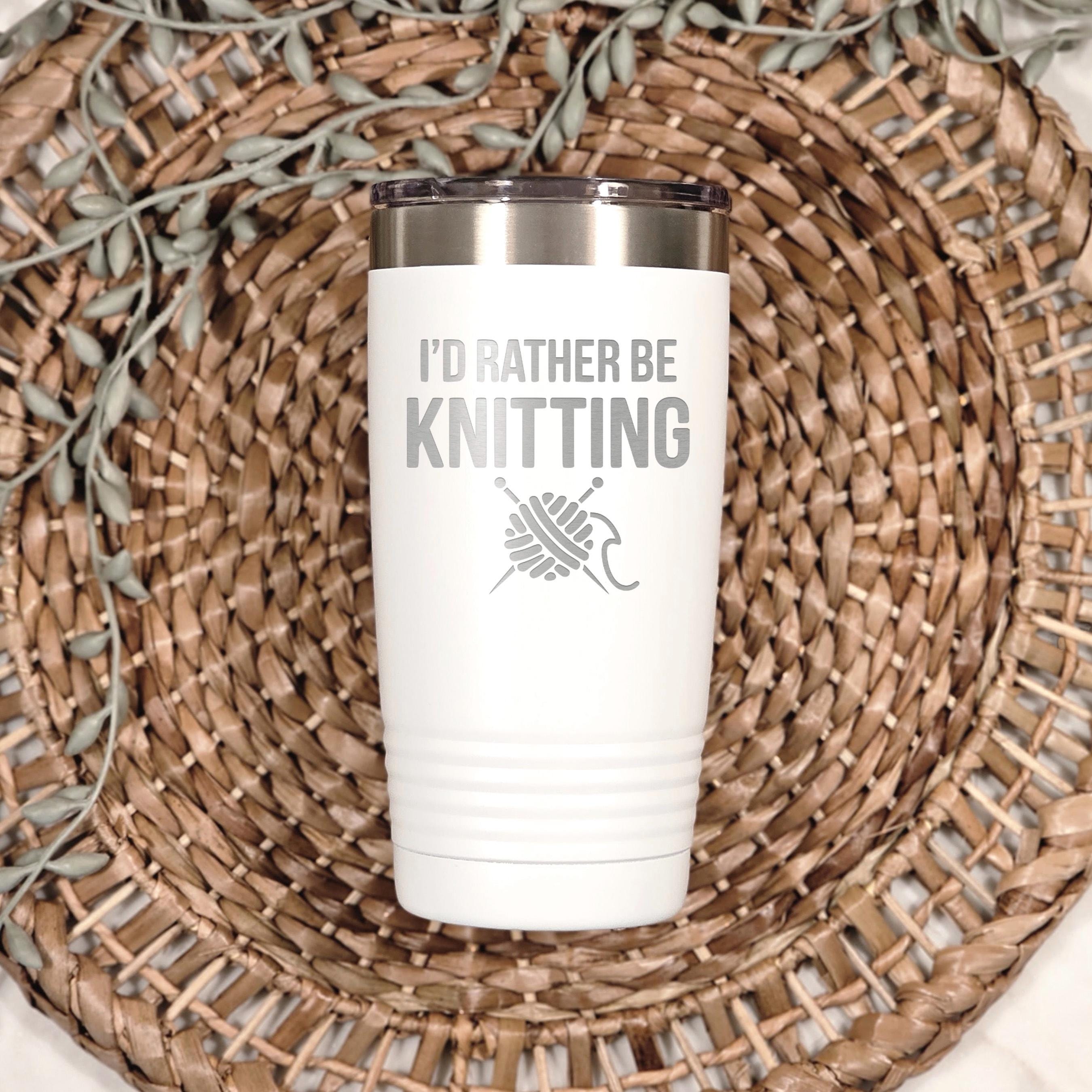 Knitting Tumbler | Stainless Steel Cup With Double Wall Insulation - Yarn Lover Gift