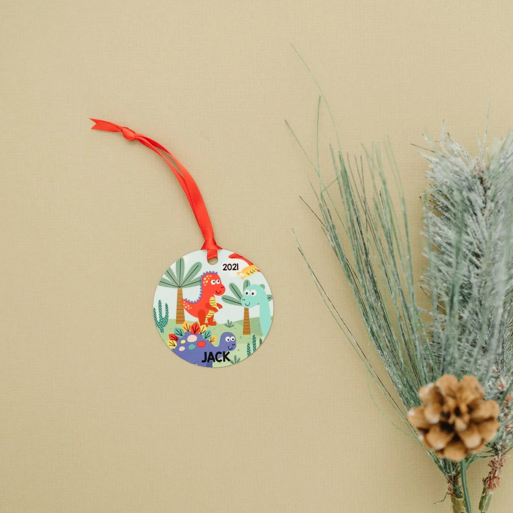 Dinosaur ornament, Personalized Gift for dinosaur lovers, Dinosaur Christmas Ornament, stocking stuffers for boys