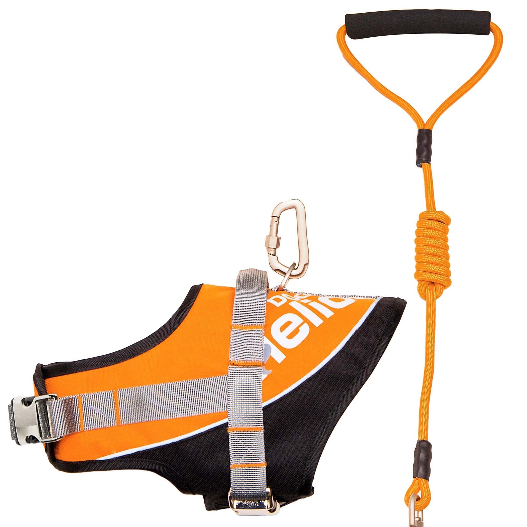 Dog Helios ® 'Bark-Mudder' 2-in-1 Reflective and Adjustable Sporty Dog Harness and Leash