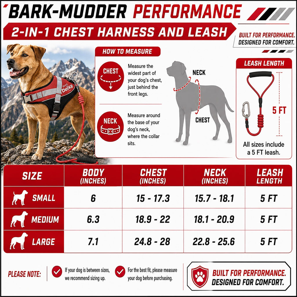 Dog Helios ® 'Bark-Mudder' 2-in-1 Reflective and Adjustable Sporty Dog Harness and Leash