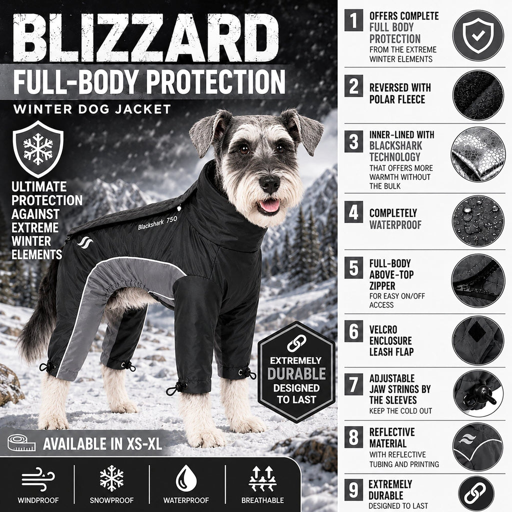 Dog Helios ® Blizzard Full-Bodied Adjustable and 3M Reflective Dog Jacket