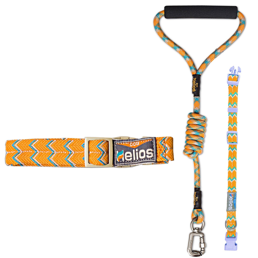 Dog Helios ® 'Dura-Tough' 2-in-1 Reflective Adjustable Fashion Dog Leash and Collar