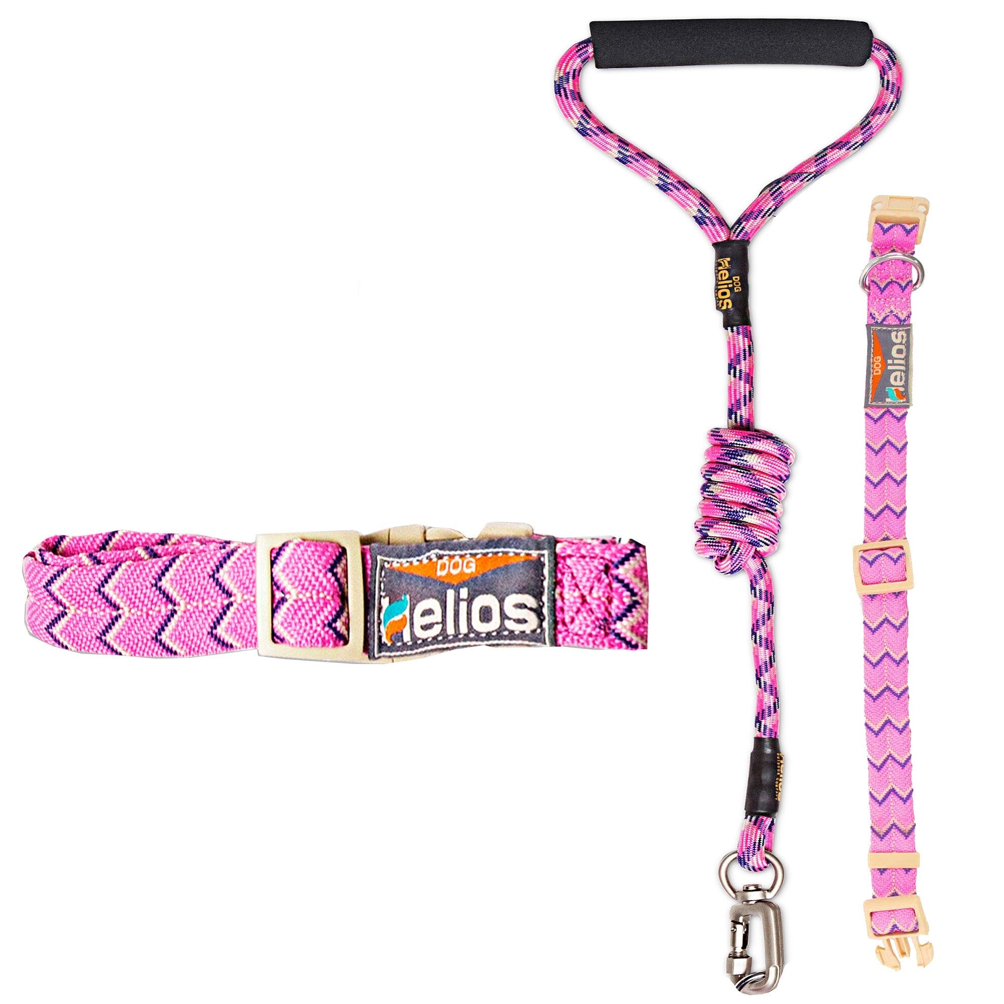 Dog Helios ® 'Dura-Tough' 2-in-1 Reflective Adjustable Fashion Dog Leash and Collar