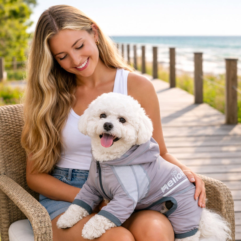 Dog Helios ® 'Namastail' Lightweight 4-Way-Stretch Yoga Performance Dog Tracksuit Hoodie