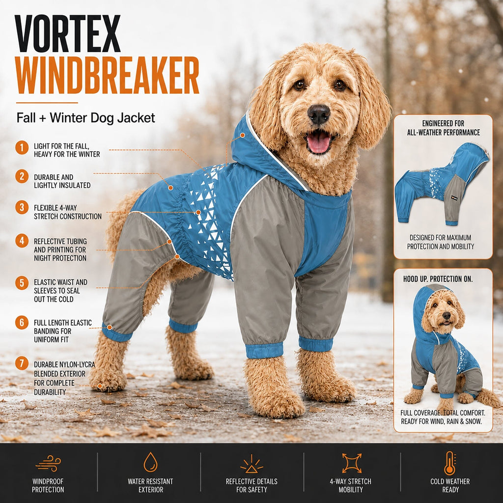 Dog Helios 'Vortex' Full Bodied Waterproof Windbreaker Dog Jacket