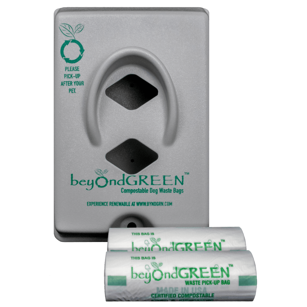 Dog Poop Bag Dispenser – Wall & Pole Mount | Dog Waste Station | Front-Load | Made in USA | beyondGREEN