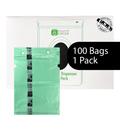 Dog Waste Station Bags – Single-Pull Refill 9" x 13" | Park Dispenser Compatible | Made in USA | beyondGREEN