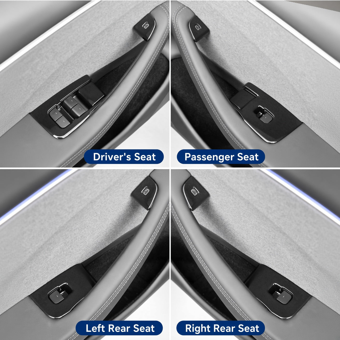 Door Lock Switch Cover Trim for Tesla Model Y Juniper & Model YL