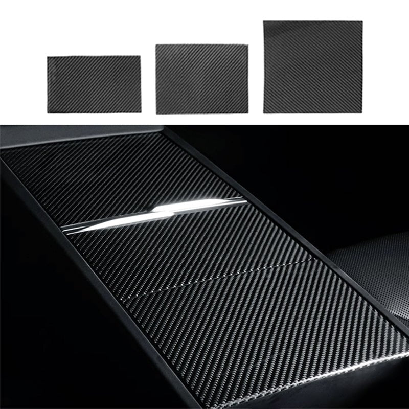 Dry Carbon Fiber Panel Console Wrap For Model Y Juniper / Model 3 Highland / Model YL
