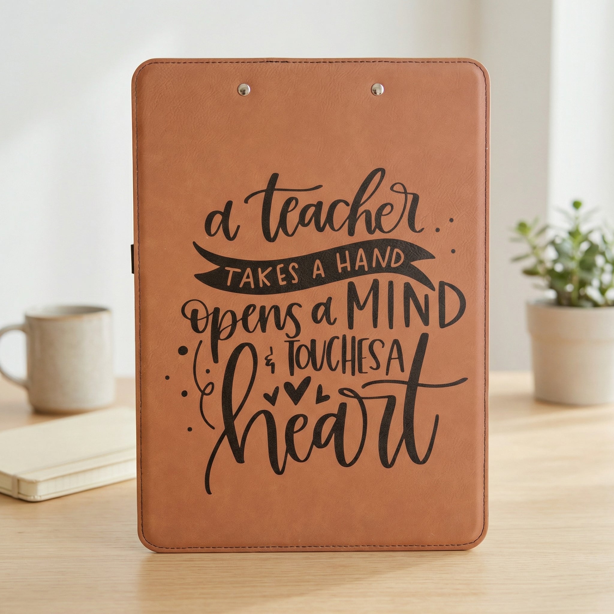 Custom Clipboard for Teacher, Personalized Teacher Gift, leather clip board teacher appreciation gift for Teachers