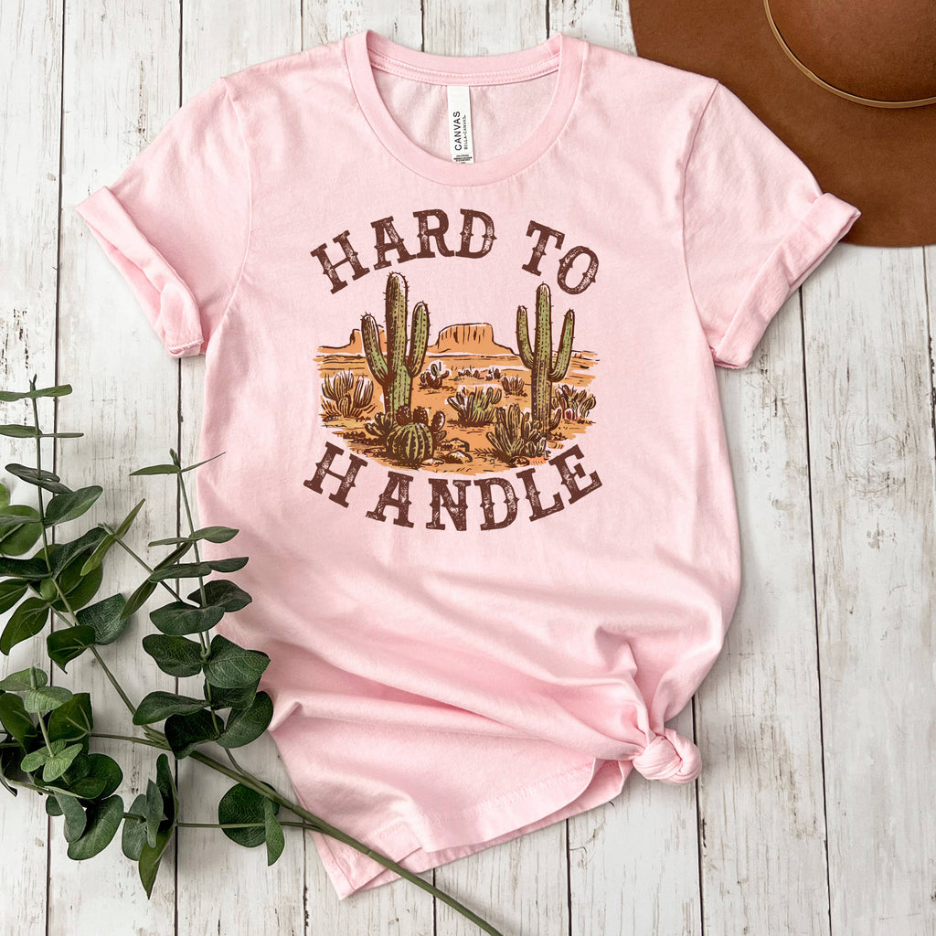 Graphic Tees Western - Hard to Handle Distressed Cactus Tee | Soft Cotton