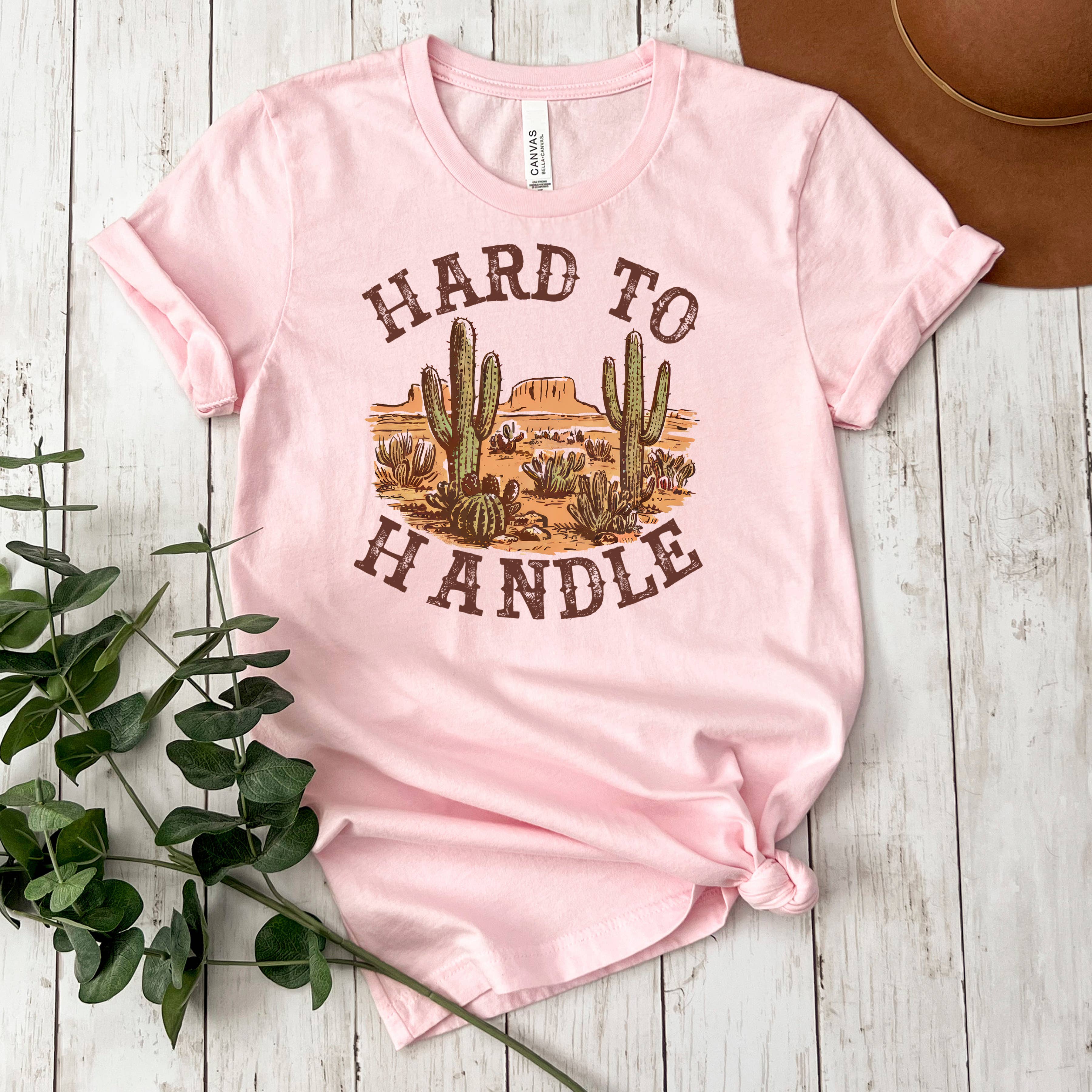 Graphic Tees Western - Hard to Handle Distressed Cactus Tee | Soft Cotton