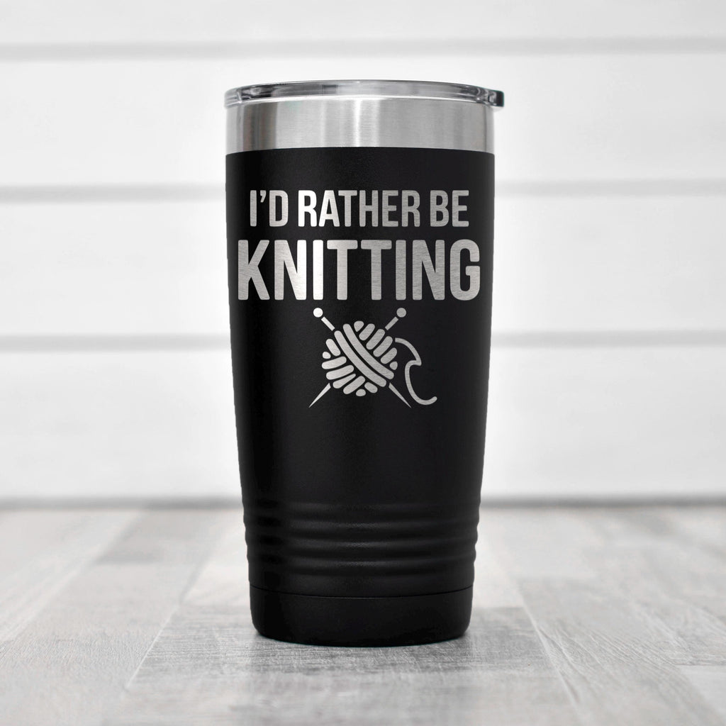 Knitting Tumbler | Stainless Steel Cup With Double Wall Insulation - Yarn Lover Gift
