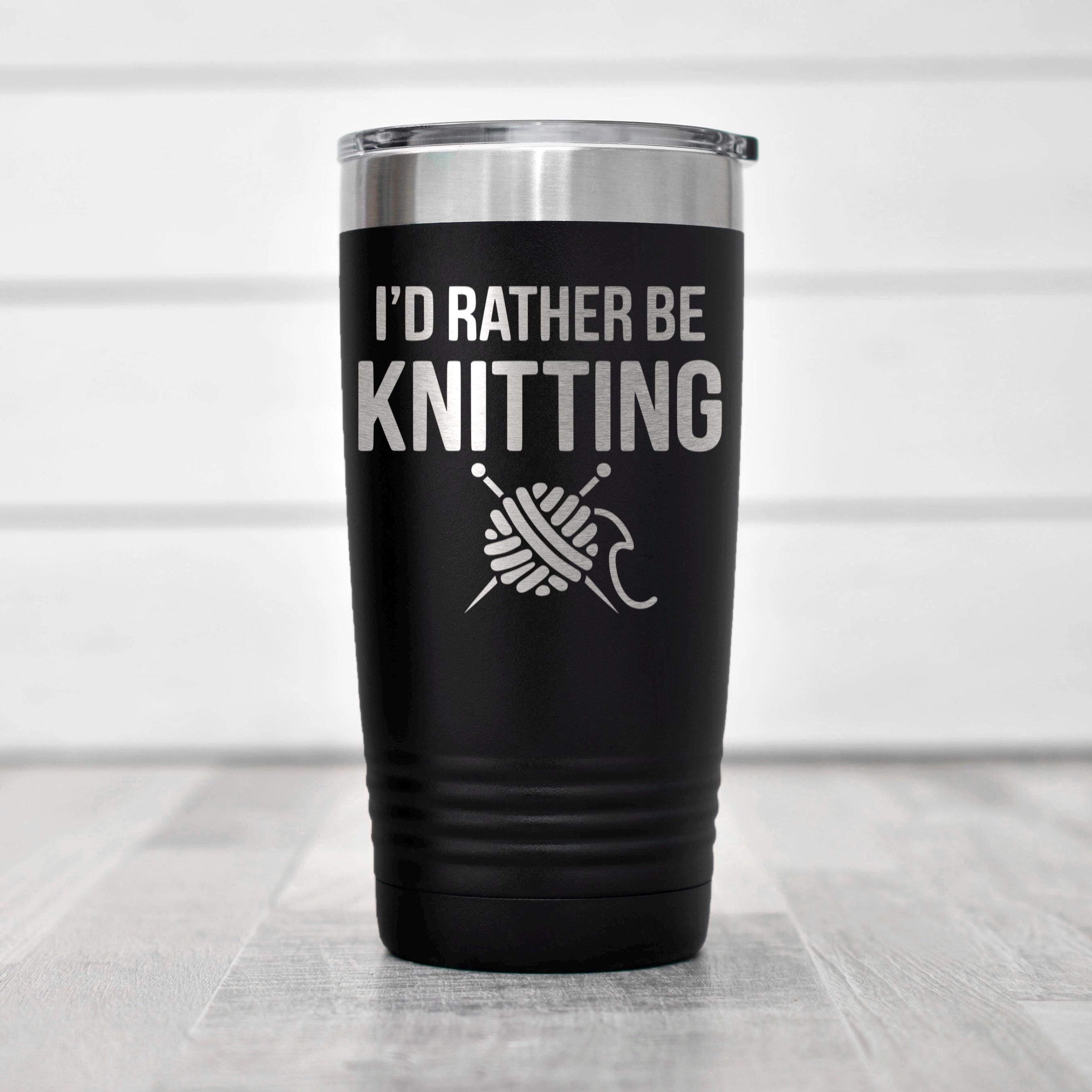Knitting Tumbler | Stainless Steel Cup With Double Wall Insulation - Yarn Lover Gift