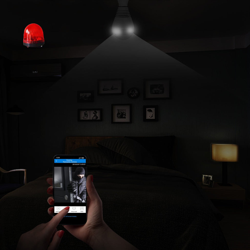 Light Bulb WiFi Camera for Home Security