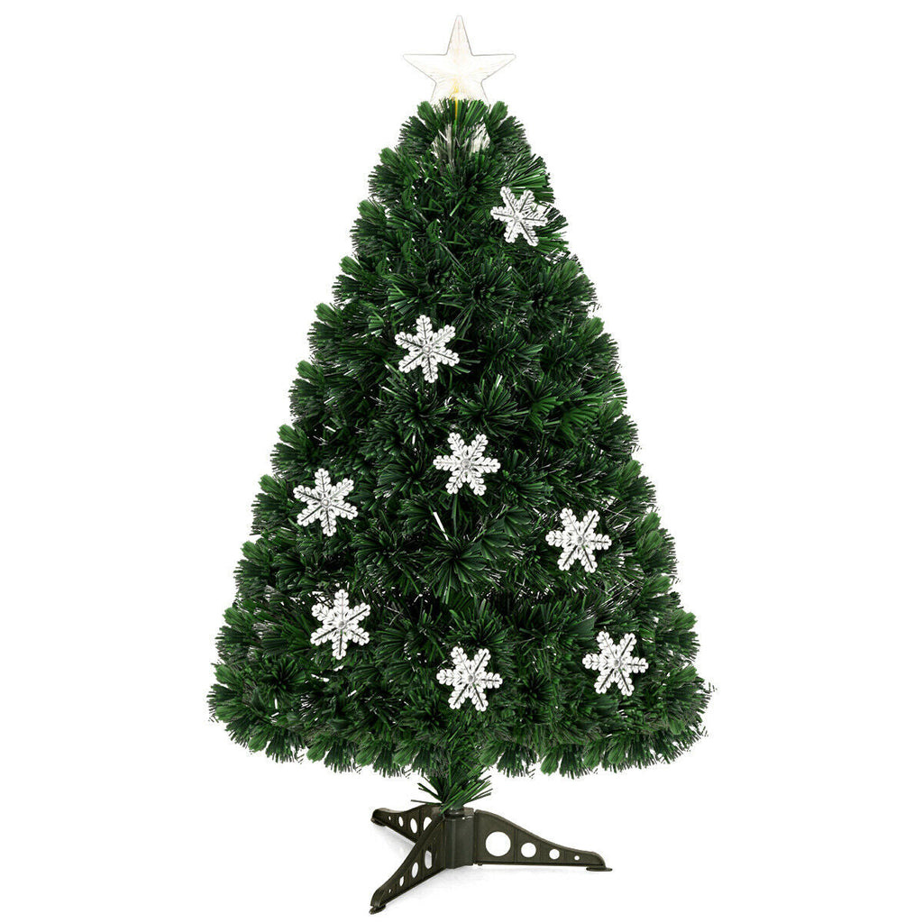 LED Optic Artificial Christmas Tree with Snowflakes