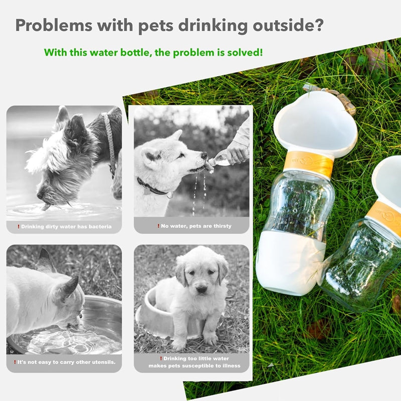 Dog Water Bottle For Outdoor Use Portable Companion Cup Plastic Water Bottle Dog Walking Water Feeding Dog Accessories Outdoor