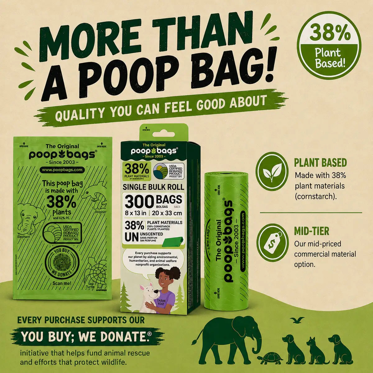 38% Plants Roll Bags
