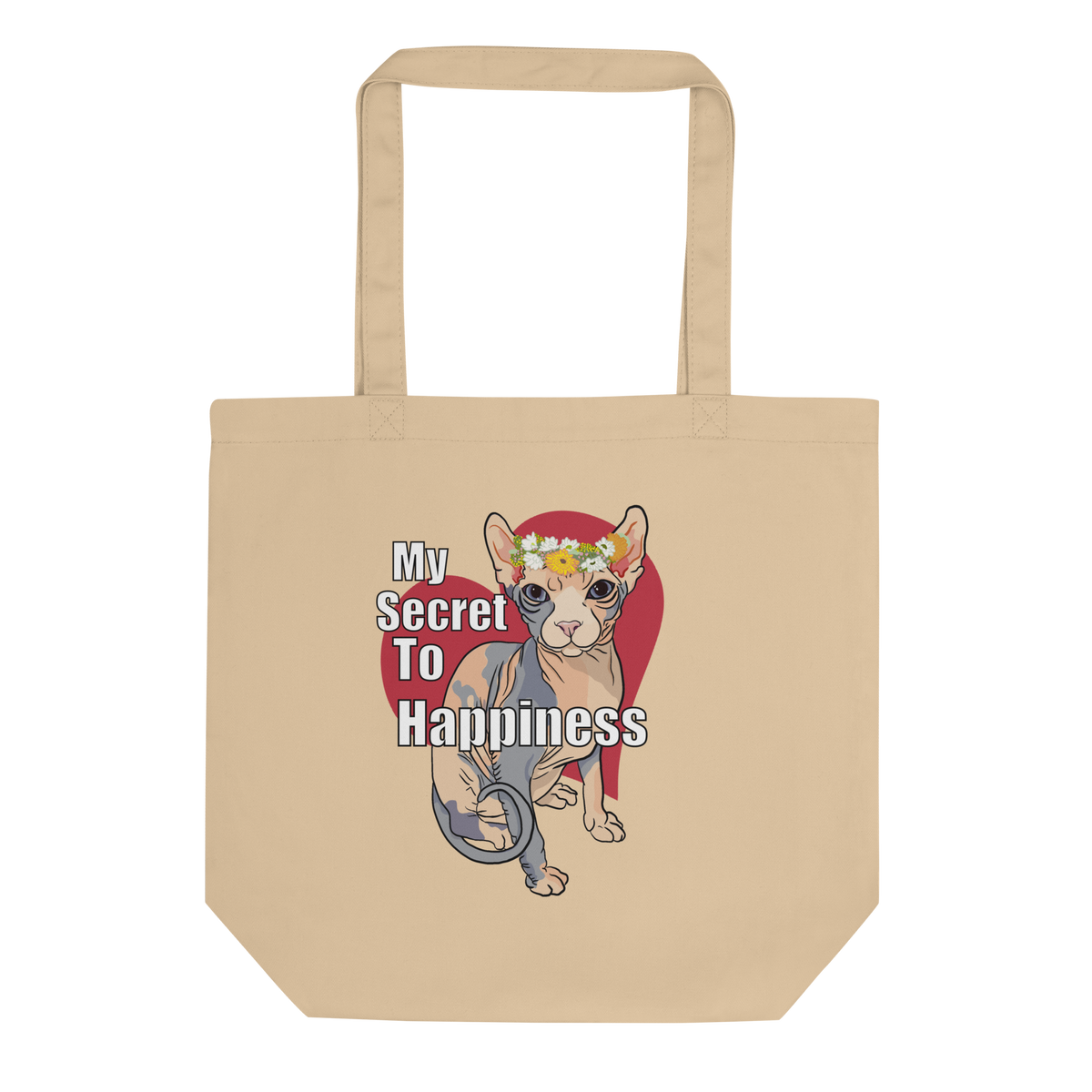 "MY SECRET TO HAPPINESS" ECO TOTE