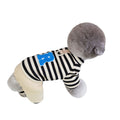 Autumn And Winter Puppy Clothing, Casual Striped Four-legged Thin Warm Hoodie, Small And Medium-sized Dog Bichon Frise Pet Clothing