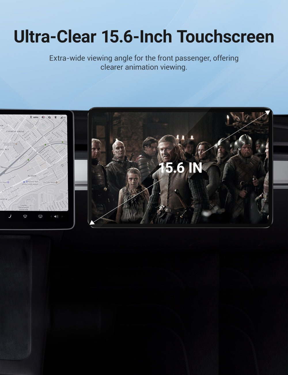 Exclusive Passenger Entertainment Screen for Tesla Model 3 / Model Y / YL (LHD)