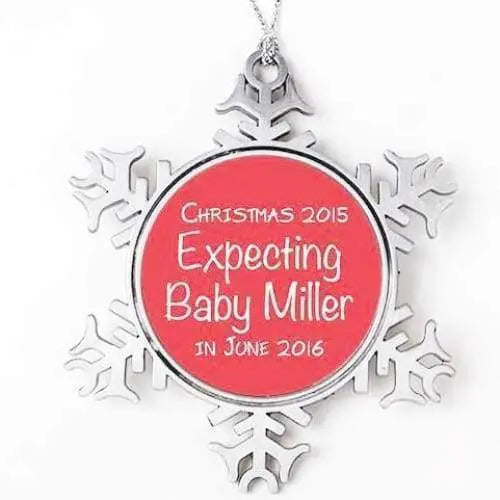 Expecting Christmas Ornament - Pregnancy Announcement