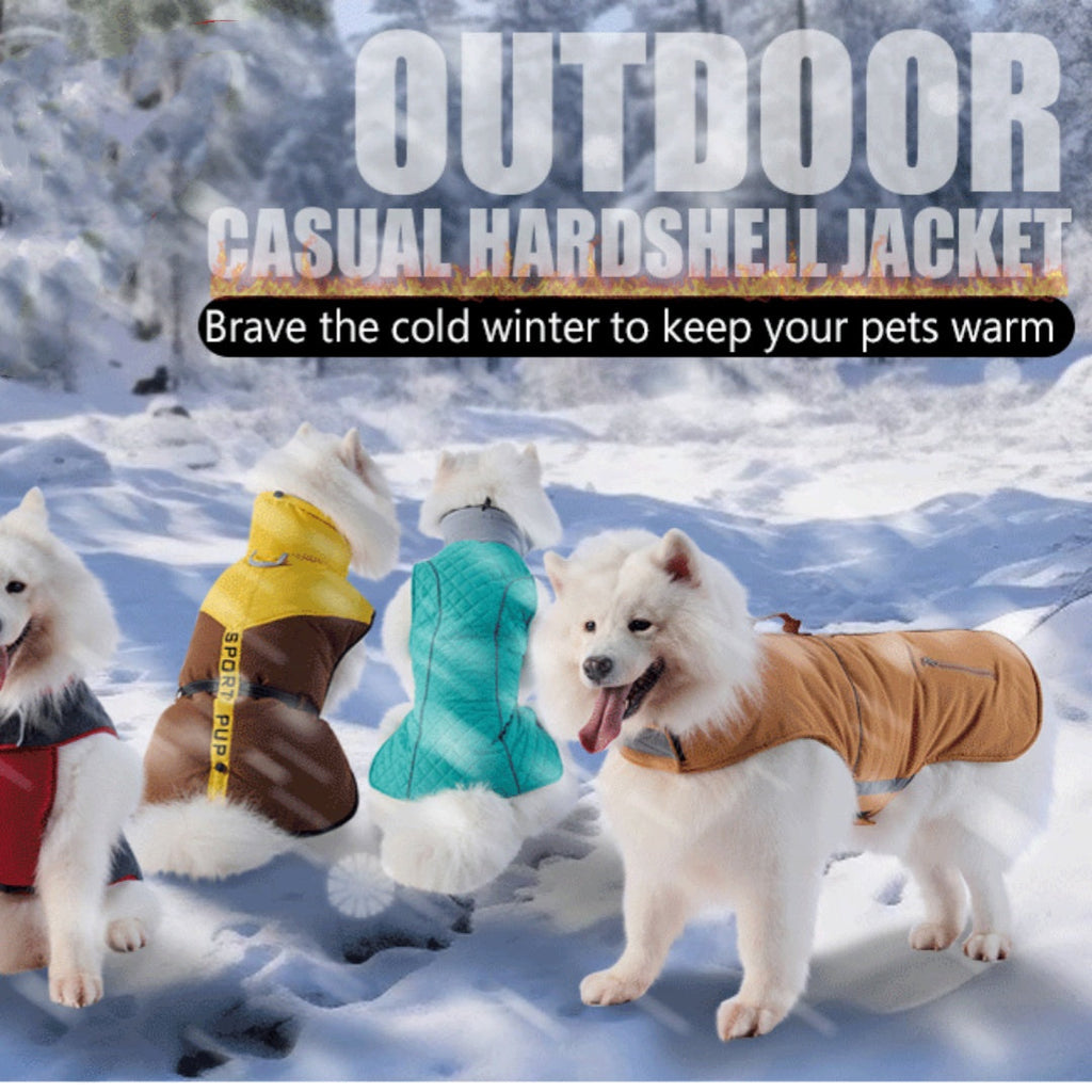 Water- And Wind-Resistant Velcro Jacket For Medium To Large Dogs