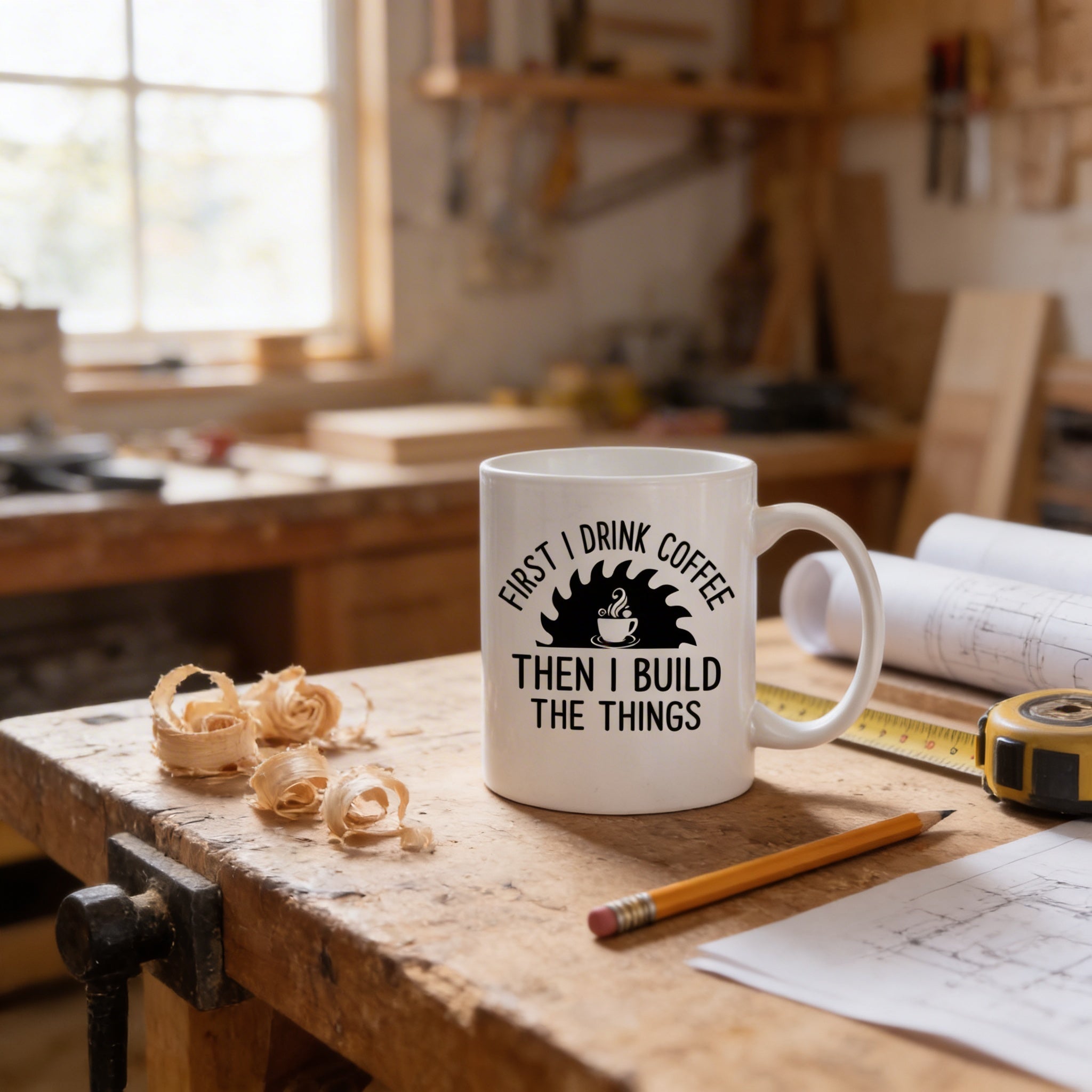 Carpenter Coffee Mug – Builder Gift Idea | Woodworker Gift | Dishwasher Safe Ceramic Mug