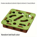 Interactive Cat Puzzle Toy With Maze Tunnel, Bell Ball & Pathways - No Batteries Needed, Durable Felt Construction - Mental Stimulation & Hunting Exercise For Indoor Cats - Pet Exercise Toy For All Br