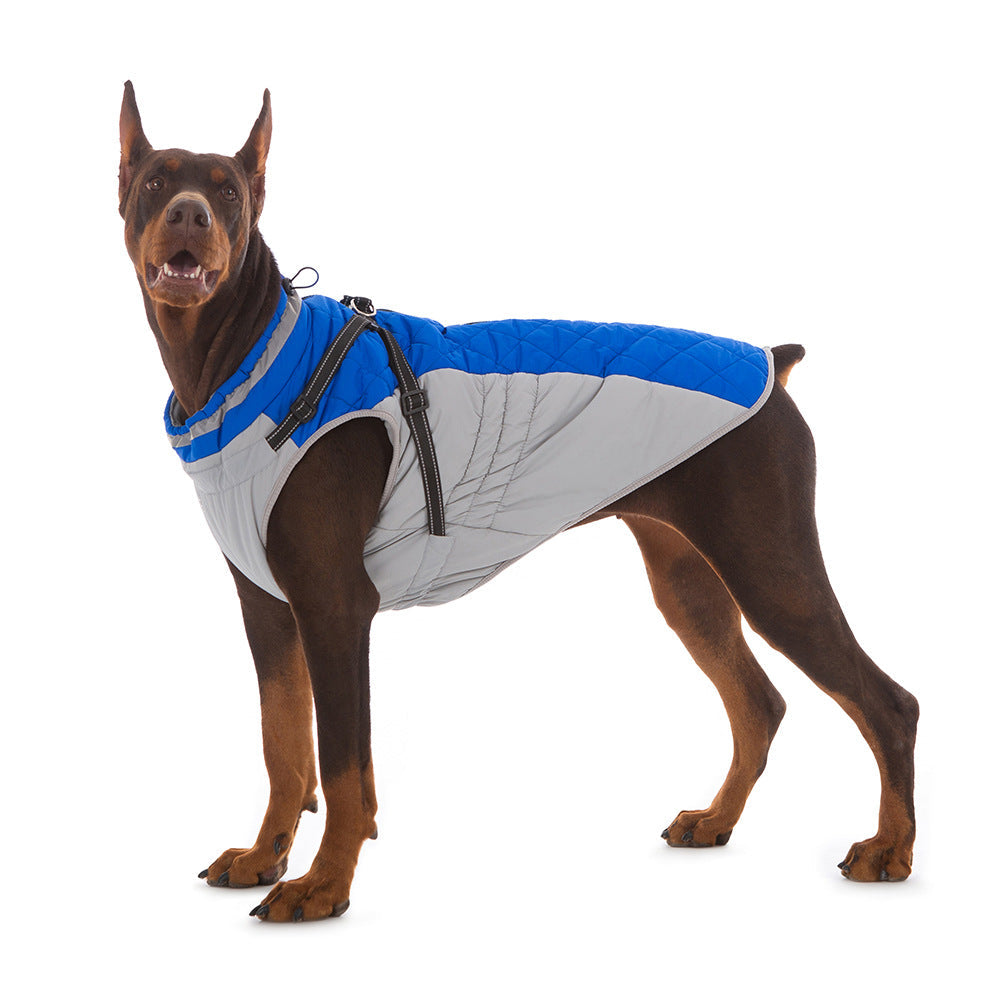 Dog AutumnWinter Fleece-Lined, Warm, And Waterproof Zip-Up Jacket